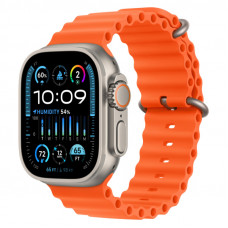 Apple Watch Ultra 2023 GPS + Cellular, (корпус из титана, ремешок Ocean оранжевого цвета) 49mm