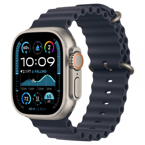 Apple Watch Ultra 2024 GPS + Cellular, (корпус из титана, ремешок Ocean темно-синего цвета) 49mm