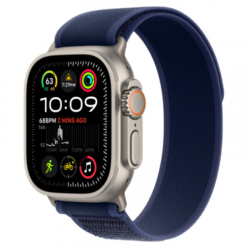 Apple Watch Ultra 2024 GPS + Cellular, (корпус из титана, ремешок Trail синего цвета) 49mm