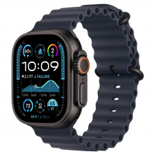 Apple Watch Ultra 2024 GPS + Cellular, (корпус из титана цвета Черный титан, ремешок Ocean темно-синего цвета) 49mm
